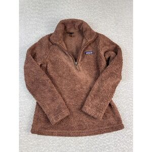 Patagonia Fleece Sweater Womens XS Brown Los Gatos 1/4 Zip Mock Neck Cozy